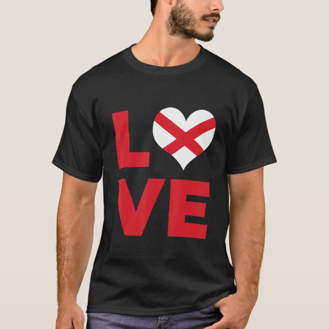 Love Alabama State Flag T-Shirt (Front)