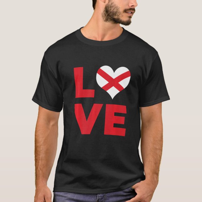 Love Alabama State Flag T-Shirt (Front)