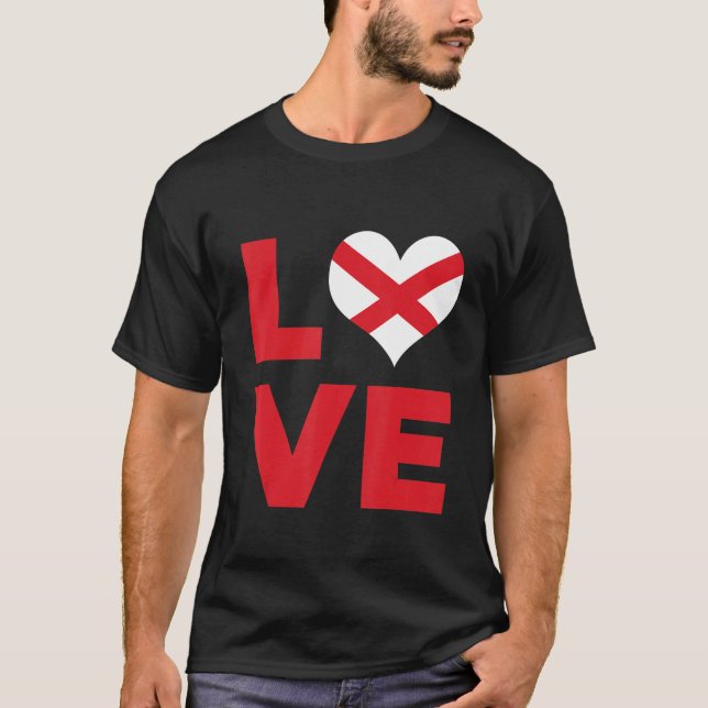 Love Alabama State Flag T-Shirt (Front)