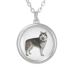 Love Alaskan Malamute Puppy Dog Pendant Necklace