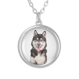 Love Alaskan Malamute Puppy Dog Pendant Necklace