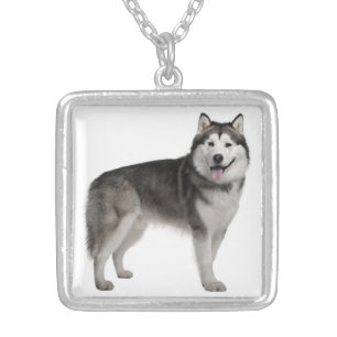Love Alaskan Malamute Puppy Dog Pendant Necklace
