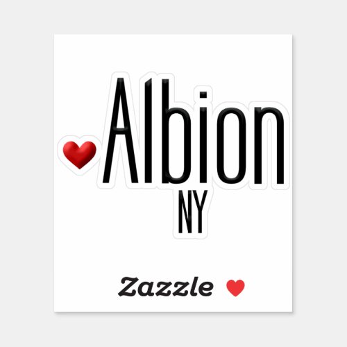 Love Albion NY Sticker