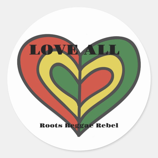 LOVE ALL Hitch Cover Classic Round Sticker (Front)