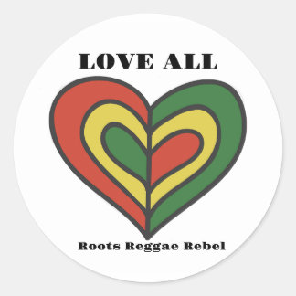 LOVE ALL Hitch Cover Classic Round Sticker