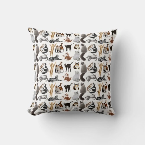 Love All Kitty Cats Pillow