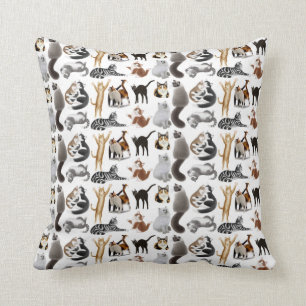 Love All Kitty Cats Pillow