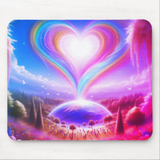 Love All Over the World on Colorful Desktop/Laptop Mouse Pad