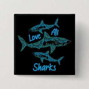 Love All Sharks Button
