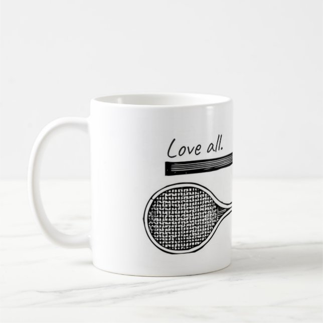 "Love All" Tennis Mug (Left)