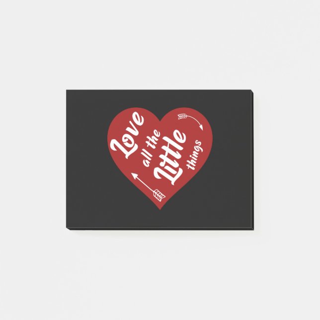 love all the little things design post-it notes (Front)