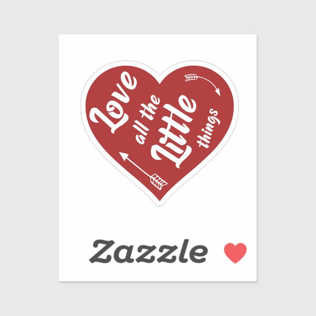 love all the little things design sticker (Sheet)