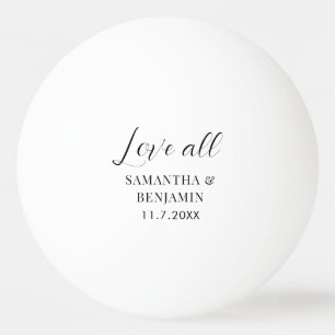 Love All Wedding Party Favors Personalized Ping Pong Ball