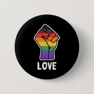 Love Alternative Pride Fist Design for Equality Button