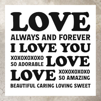 Love Always and Forever I Love You Floor Decals