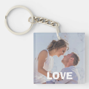 Love Always & Forever Personalized Photo Keychain