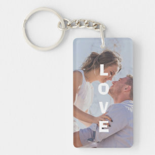 Love Always & Forever Personalized Photo Keychain