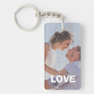 Love Always & Forever Personalized Photo Keychain