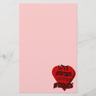 Love Always Heart Stationery