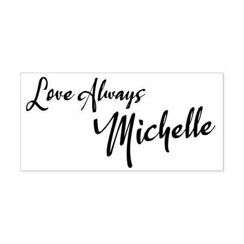 Love Always Michelle in Black Script Self_inking Stamp