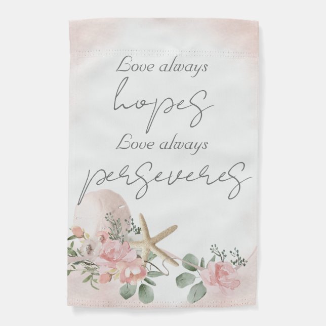 Love Always Perseveres Starfish Garden Flag (Front)
