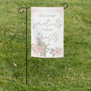 Love Always Protects Starfish Garden Flag