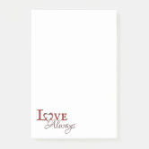 Cute white red big Heart chic Valentine's day Post-it Notes