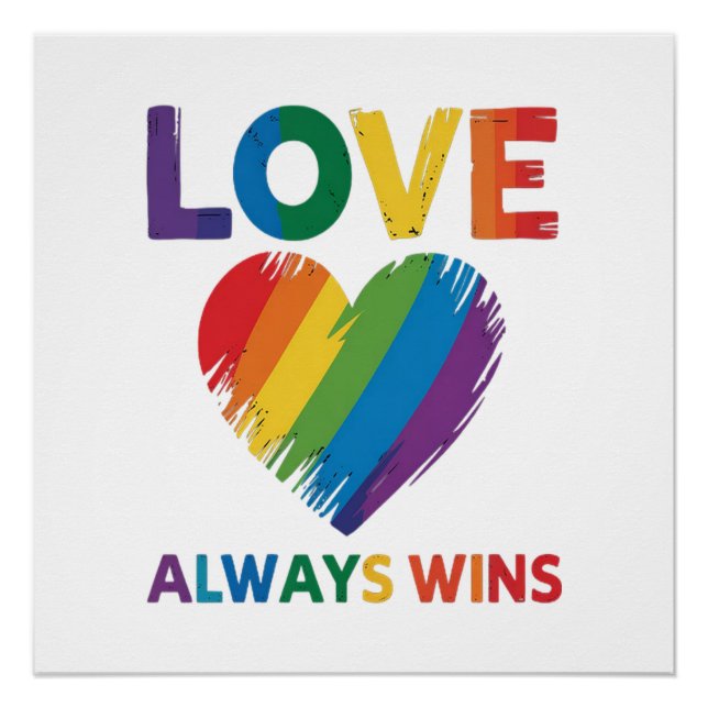Love Always Win LGBT Poster (Front)