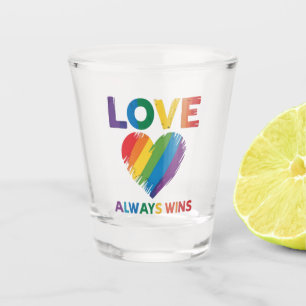Love Always Win LGBT Shot Glass