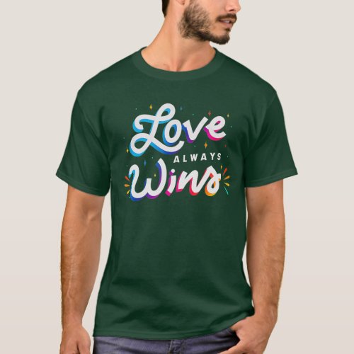 Love Always Wins ASL Deaf Awareness Gay Pride T_Shirt