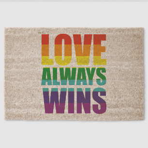 Love Always Wins Fiber Doormat