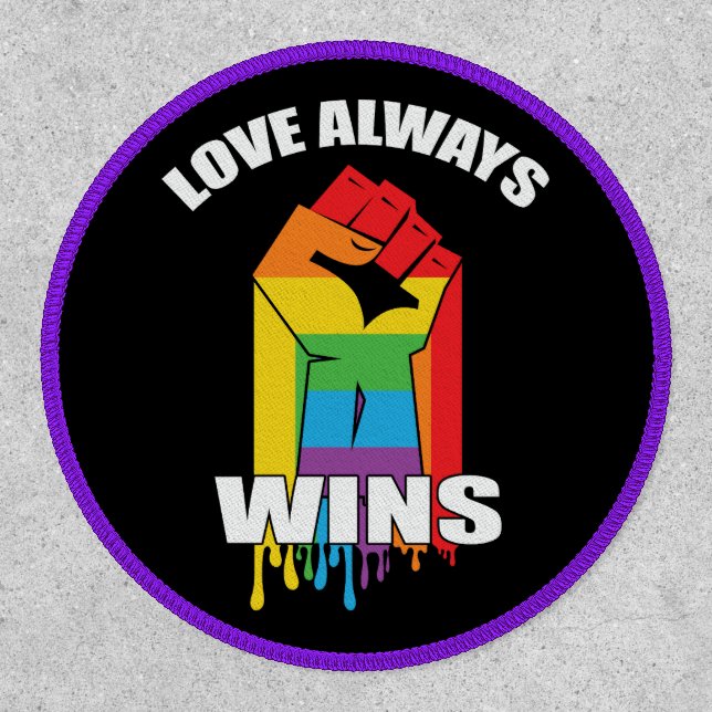 Love Always Wins Gay LGBT Patch (Front)
