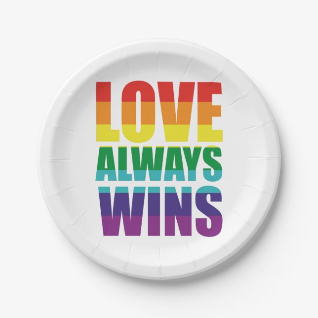 Love Always Wins Paper Plates (Front)
