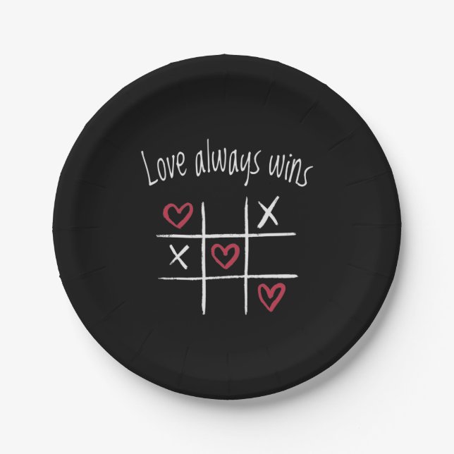 Love always wins paper plates (Front)
