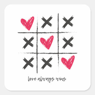 Love always wins square sticker