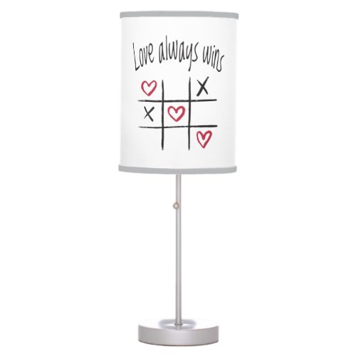 Love always wins table lamp