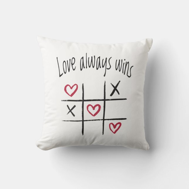Love always wins throw pillow (Front)