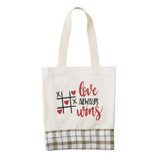 Love Always Wins Zazzle HEART Tote Bag