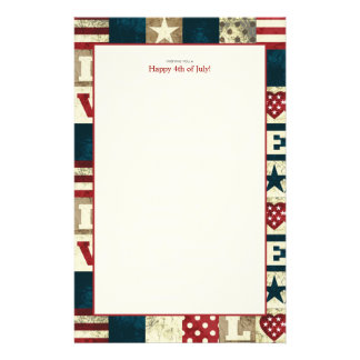 Patriotic Stationery, Patriotic Stationery Templates