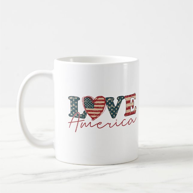 Love America Patriotic Mug (Left)