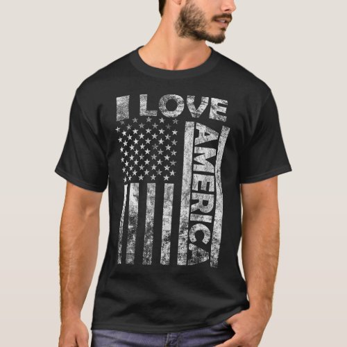 Love America Shirt Usa Flag 4th July Independence 
