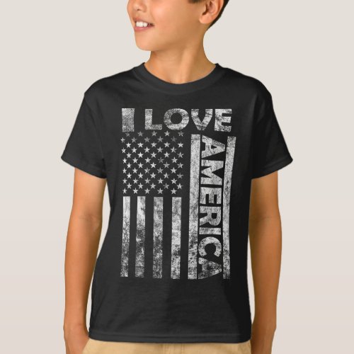 Love America Shirt Usa Flag 4th July Independence 