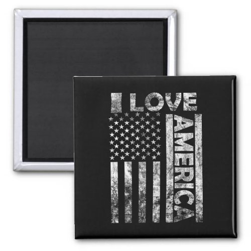 Love America Shirt Usa Flag 4th July Independence  Magnet