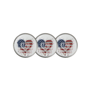 Love American Flag Golf Ball Marker