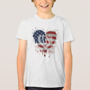 Love American Flag Tri-Blend Shirt