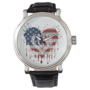 Love American Flag Watch