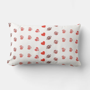 Love American Football - Gridiron Fans Heart Lumbar Pillow