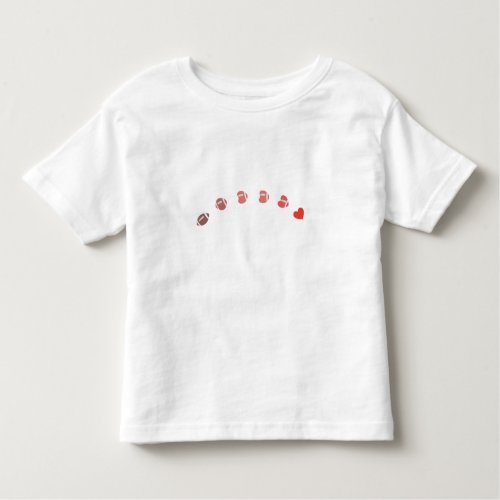 Love American Football _ Gridiron Fans Heart Toddler T_shirt