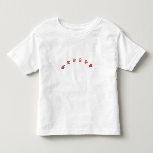 Love American Football - Gridiron Fans Heart Toddler T-shirt (Front)