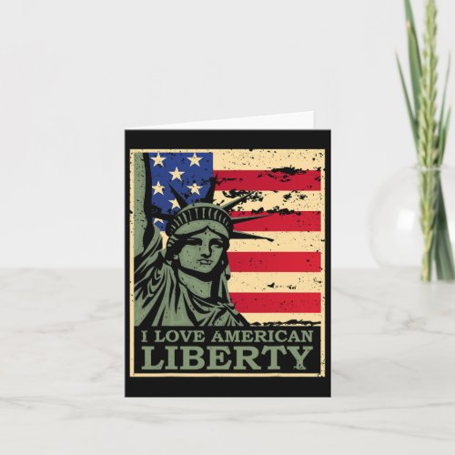 Love American Liberty 4th Of July Independence Day Card